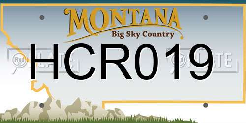 HCR019 Montana License Plate