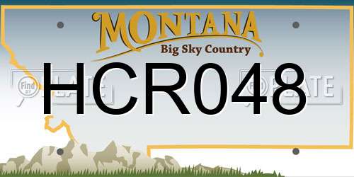 HCR048 Montana License Plate
