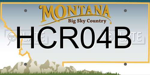 HCR04B Montana License Plate