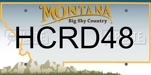 HCRD48 Montana License Plate