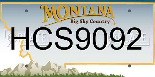 HCS9092 Montana License Plate