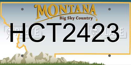 HCT2423 Montana License Plate