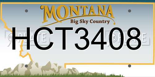 HCT3408 Montana License Plate