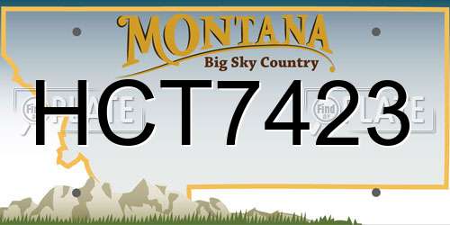 HCT7423 Montana License Plate