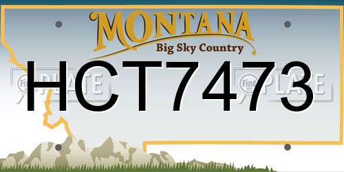 HCT7473 Montana License Plate
