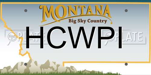 HCWPI Montana License Plate