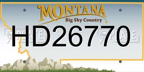 HD26770 Montana License Plate