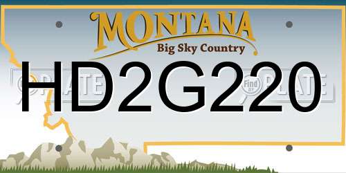 HD2G220 Montana License Plate