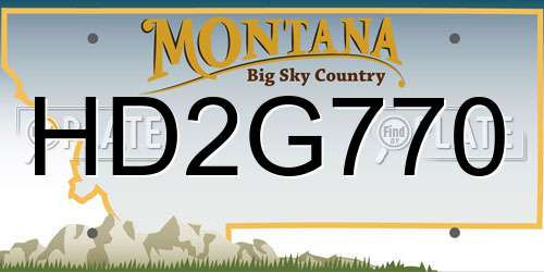 HD2G770 Montana License Plate