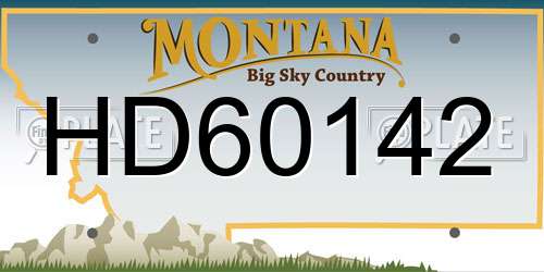 HD60142 Montana License Plate