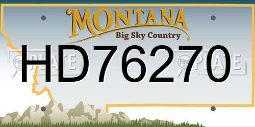HD76270 Montana License Plate