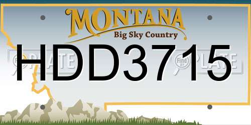 HDD3715 Montana License Plate