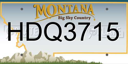 HDQ3715 Montana License Plate