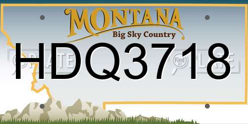 HDQ3718 Montana License Plate