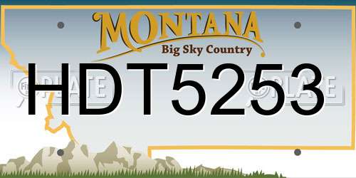 HDT5253 Montana License Plate