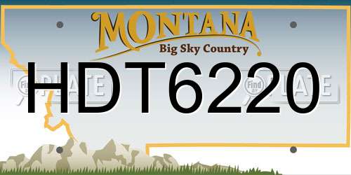 HDT6220 Montana License Plate