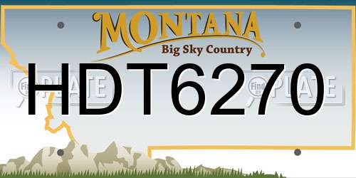 HDT6270 Montana License Plate