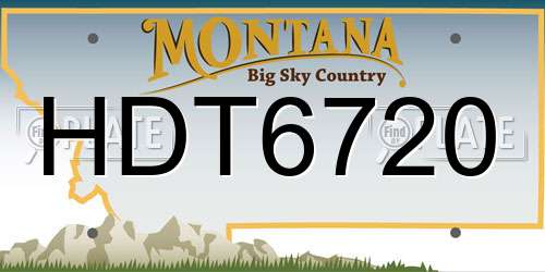 HDT6720 Montana License Plate
