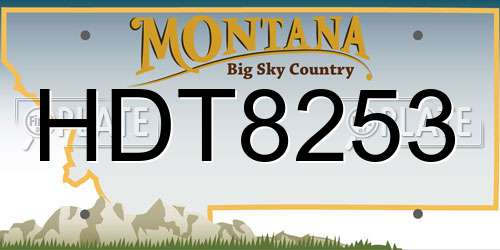 HDT8253 Montana License Plate