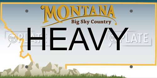 HEAVY Montana License Plate