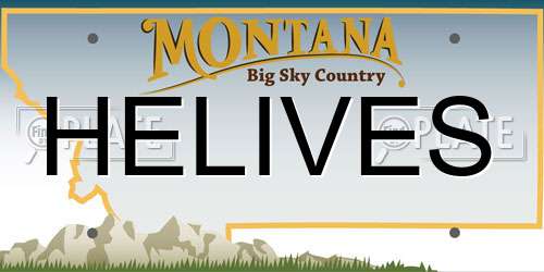 HELIVES Montana License Plate