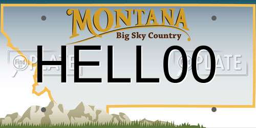 HELL00 Montana License Plate