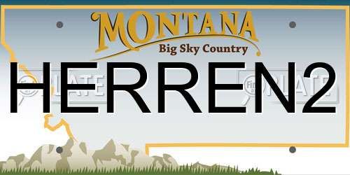 HERREN2 Montana License Plate