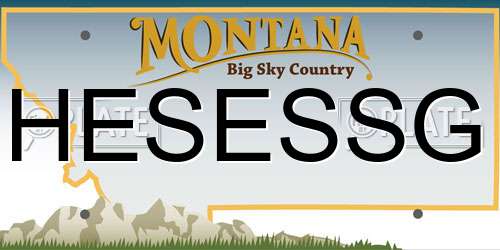 HESESSG Montana License Plate