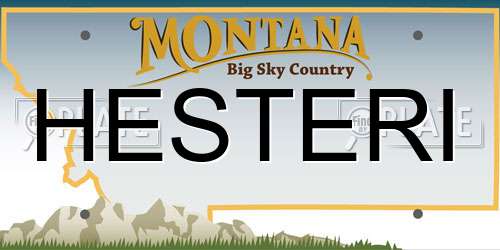 HESTERI Montana License Plate
