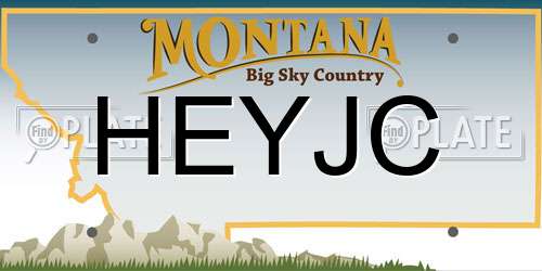 HEYJC Montana License Plate