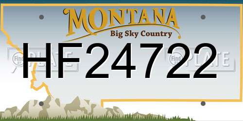 HF24722 Montana License Plate