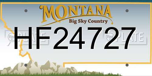 HF24727 Montana License Plate