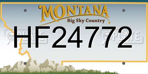 HF24772 Montana License Plate