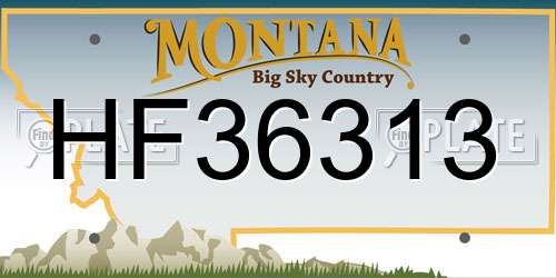 HF36313 Montana License Plate