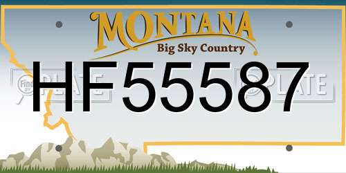 HF55587 Montana License Plate