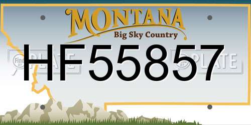 HF55857 Montana License Plate