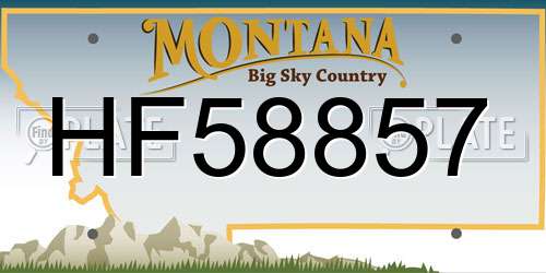 HF58857 Montana License Plate