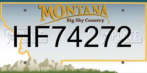 HF74272 Montana License Plate