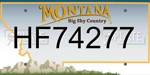 HF74277 Montana License Plate
