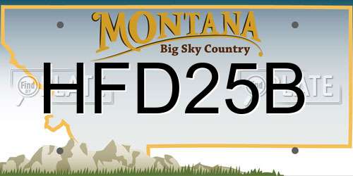 HFD25B Montana License Plate