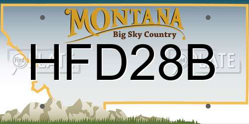 HFD28B Montana License Plate