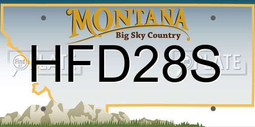 HFD28S Montana License Plate