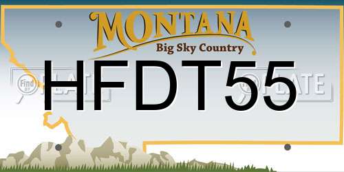 HFDT55 Montana License Plate