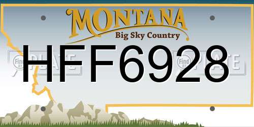 HFF6928 Montana License Plate