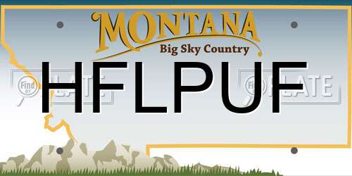 HFLPUF Montana License Plate