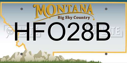 HFO28B Montana License Plate