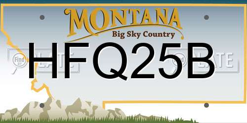 HFQ25B Montana License Plate