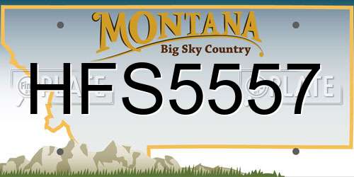 HFS5557 Montana License Plate