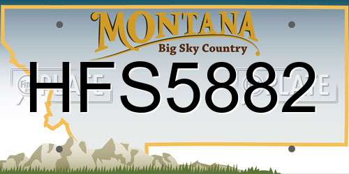 HFS5882 Montana License Plate