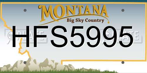 HFS5995 Montana License Plate